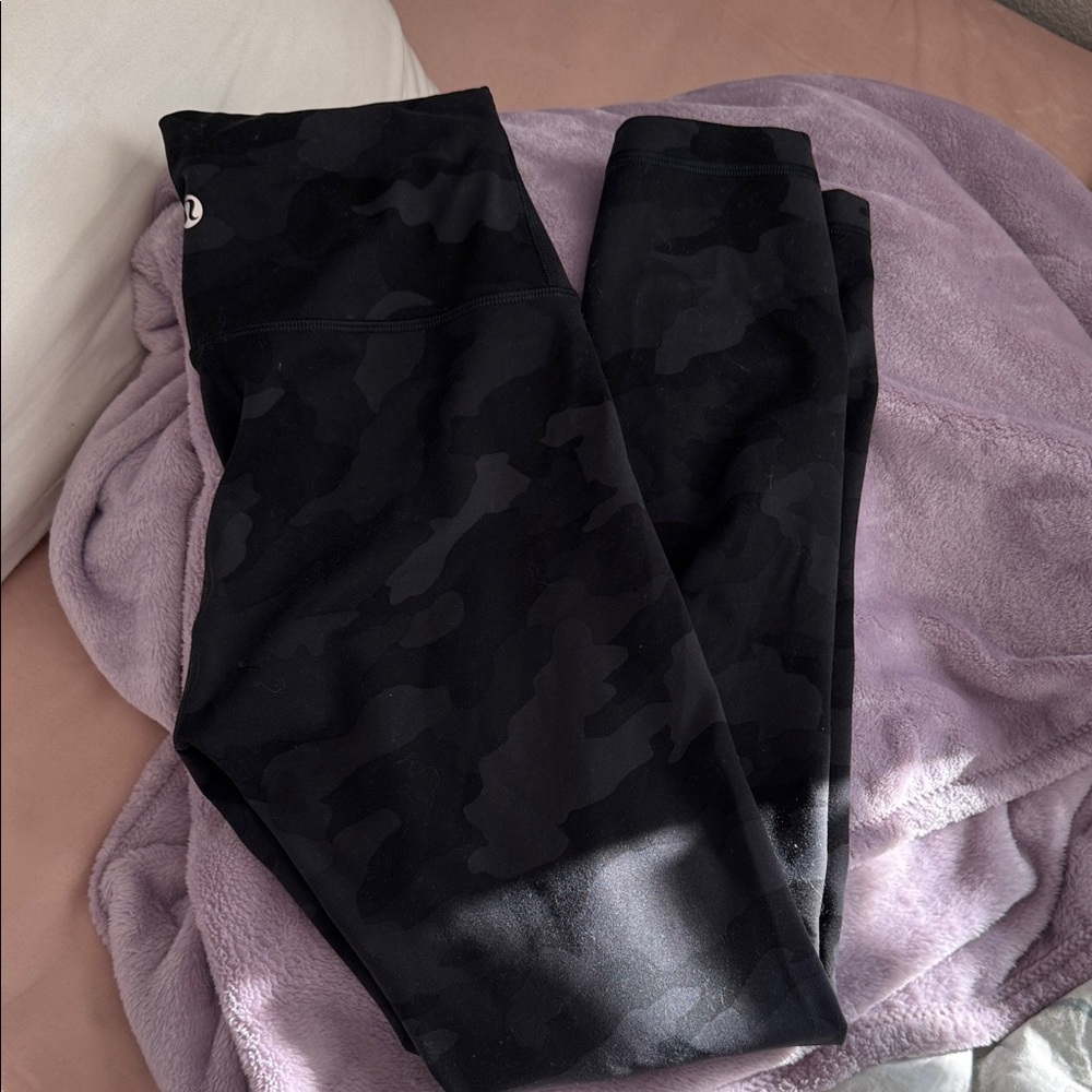 Black Camouflage Leggings Lululemon